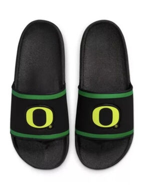 Nike Oregon Ducks Men's Slide Sandals Black Green Yellow College Logo